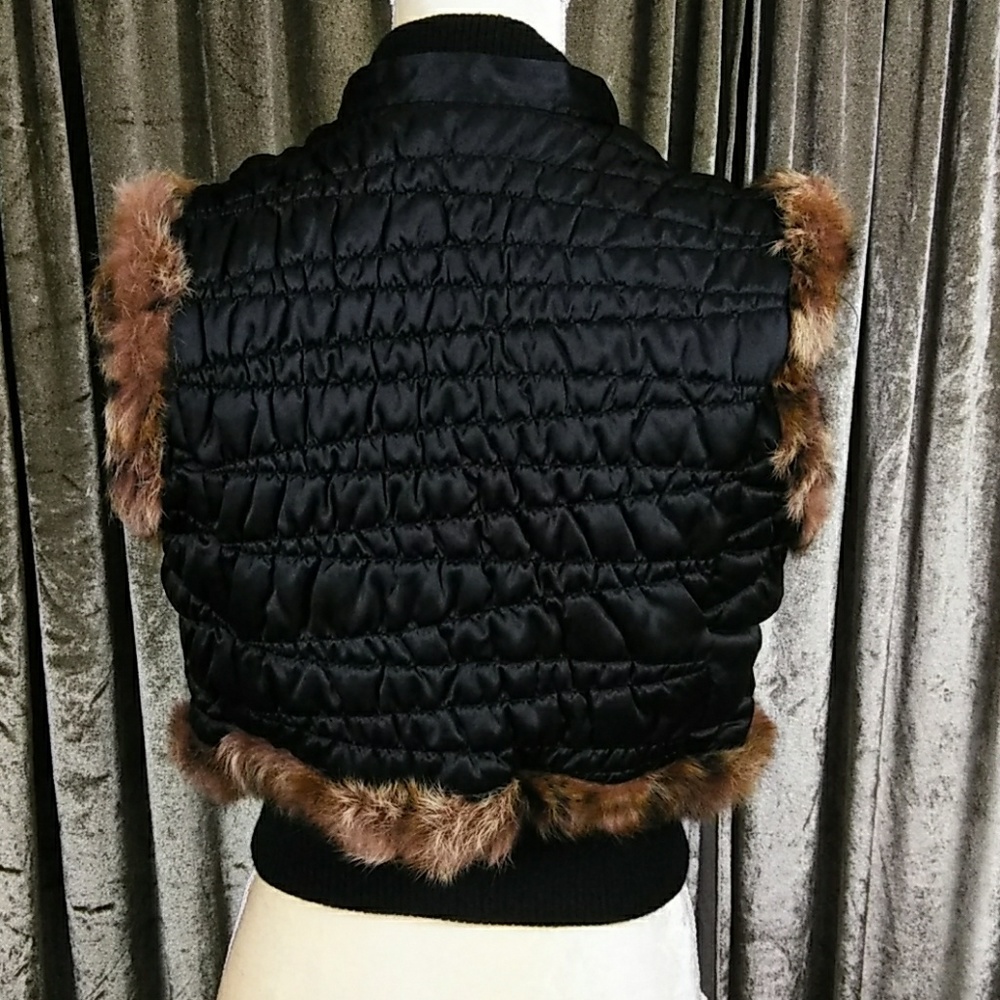 Papaya Rabbit Fur Vest - Picture 8 of 10